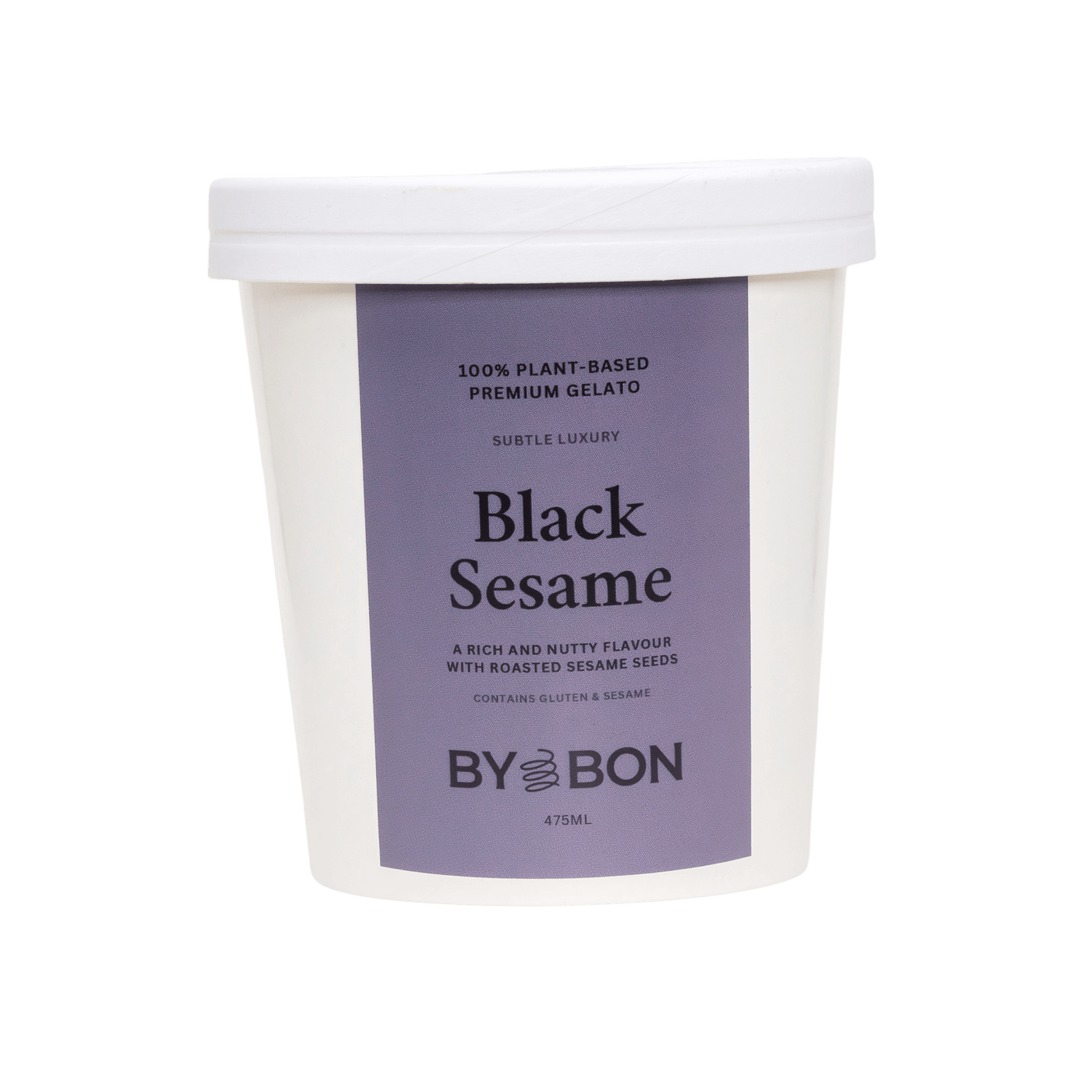 Black sesame plant based vegan gelato ice cream