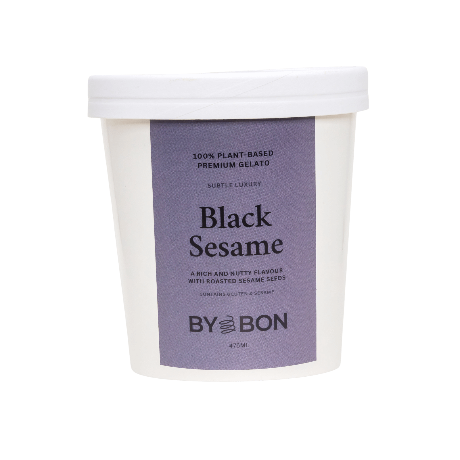 Black sesame plant based vegan gelato ice cream