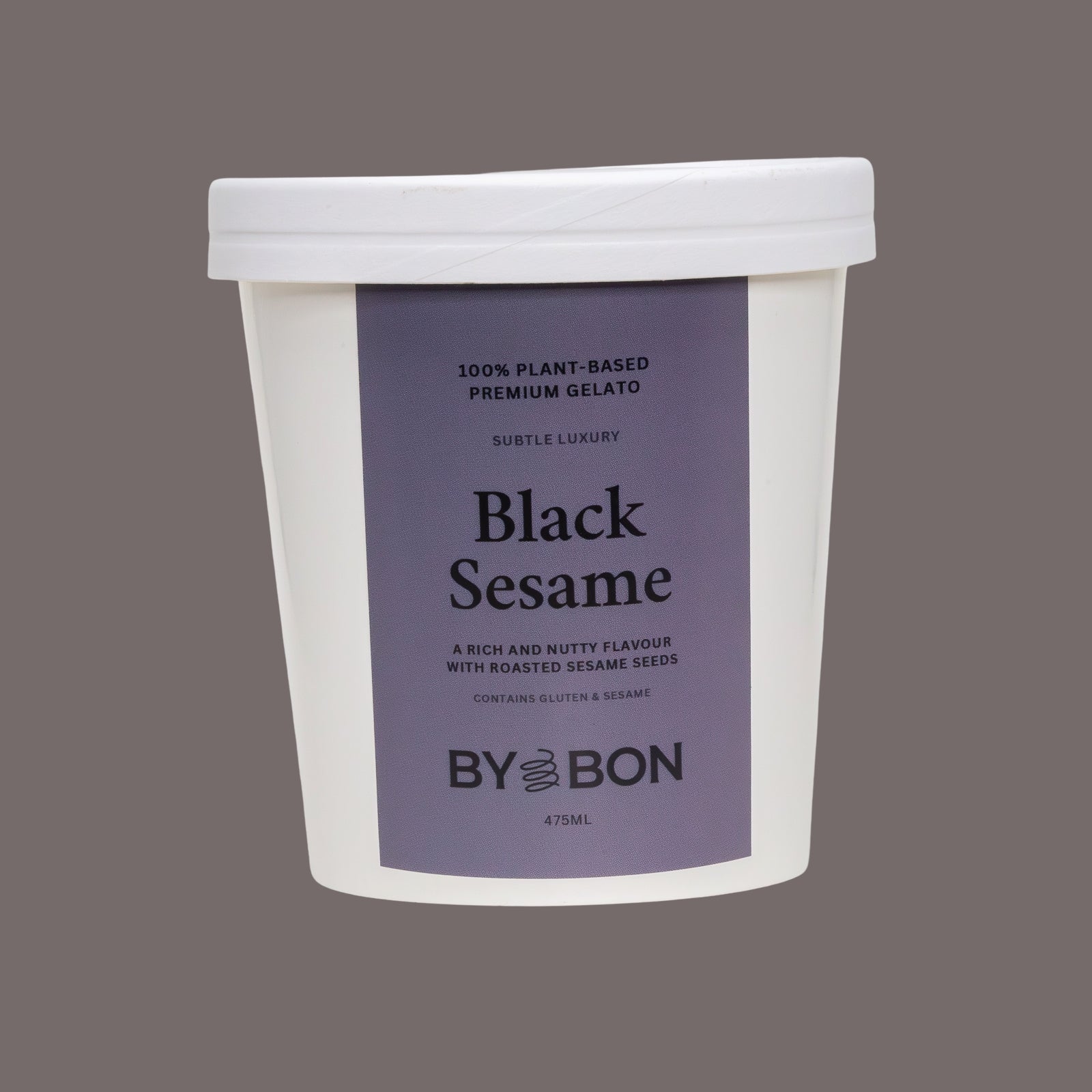 Black Sesame plant based vegan ice cream gelato